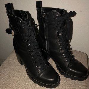 Marc Fisher~Leather Combat Boots